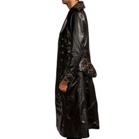 Manteau en similicuir de haute qualité pour homme, style pirate gothique steampunk, best-seller 2026