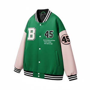 Veste de style universitaire personnalisée, col montant, tissu en laine, style bomber, streetwear, design High Street. - Product Image 6