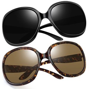 Lunettes de soleil surdimensionnées pour femmes, tendance, polarisées, grandes lunettes de soleil de conduite, protection UV, grandes lunettes de soleil pour dames - Product Image 1