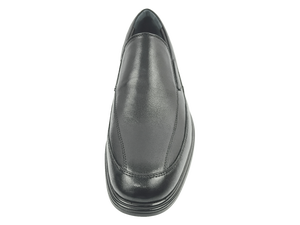 Mocassins en cuir noir pour hommes, à enfiler, bout rond, semelle intermédiaire EVA amortie, semelle extérieure en caoutchouc, toutes saisons, doublure en microfibre, chaussures décontractées - Product Image 4