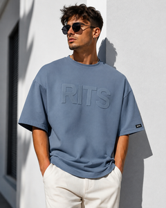 Camisetas de Hombre Rits Enterprises, Estilo Moderno, Diseño de Alta Calidad, 100% Algodón, Verano, Talla Grande, Lavado Ácido, Manga Corta, con Letras - Product Image 5