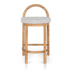 Modern Solid Teak Wood Bar Chair Durable Wooden Counter <b>Stool</b> for Home Kitchen Cafe Bar Furniture Wholesale Supplier - Product Image 2