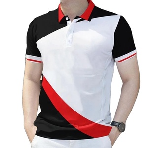 เสื้อโปโลผู้ชายลายทางหลากสีพิมพ์ลาย3D เสื้อยืดแขนสั้นเสื้อยืดกีฬาฤดูร้อน - Product Image 1