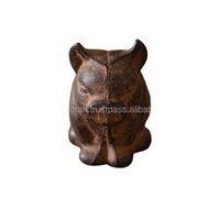 Meilleures ventes : Figurines de luxe rustiques en fonte, faites à la main, thermolaquées, pour jardin ou bureau – Mini cochon, coq, taureau