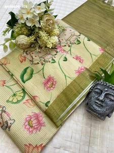 Collection de Sarees et Blouses en Soie Tussar avec Impression Numérique, Design Traditionnel Indien, Dernières Tendances, Vêtements de Fête pour Femmes - Product Image 4