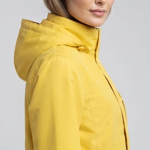 High Quality Waterproof Windbreaker Jacket Women Chest Pocket Hood Rain Jackets Ladies 100% Nylon Spandex Wind Breaker Jacket - Product Image 6