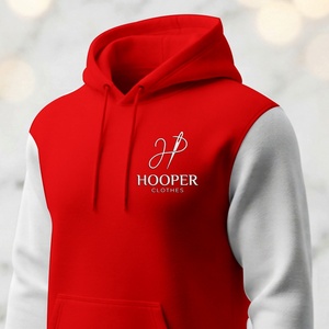 Sweat-shirts tendance Hooper, couleur rouge durable, style streetwear, design personnalisé, tissu hiver polyester/coton, logo personnalisé - Product Image 2
