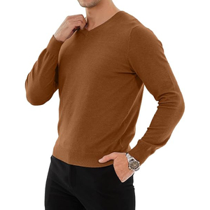 Men's Winter Viscose/Cotton Cable Knit <b>Pullover</b> <b>Sweater</b> Crew Neck Full Sleeve Solid Color Warm Anti-Pilling Front Logo - Product Image 3