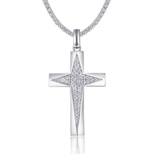 Colgante Unisex de Plata de Ley 925 con Diamantes Cultivados en Laboratorio, Estilo Hip Hop, con Incrustaciones de Diamantes, Pasa la Prueba del Diamante - Product Image 1