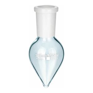 Frasco de Vidrio Borosilicato en Forma de Pera SciLab de 1000 ml con Junta ASTM/DIN para Destilación Semi-Micro - Product Image 1