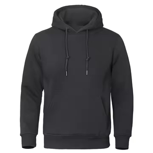 Suéter de Punto para Hombre, Color Negro, 100% Algodón, Cuello Redondo, Corte Regular, Estilo Casual de Otoño, Diseño con Bolsillos - Product Image 1