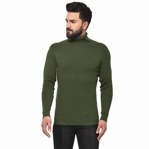 Pull à col haut à manches longues pour homme, fournisseur de marque privée OEM, pull personnalisé, pull OEM, pull pour l'automne - Product Image 1