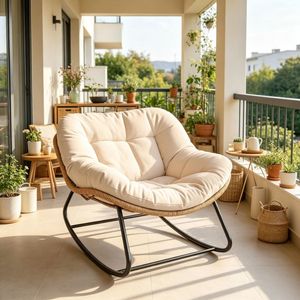 Comoda Sedia a Dondolo per Giardino e Patio - Product Image 1