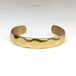 Handmade Hammered Brass Cuff <b>Bracelet</b> - <b>Adjustable</b> Gold Open Bangle for Women - Minimalist Boho Jewelry Gift - Raw Brass Jewelry - Product Image 2