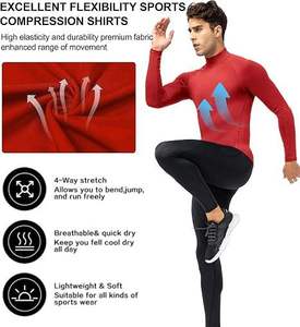 <b>Men's</b> Full Sleeve <b>Compression</b> <b>Shirt</b> Breathable Sublimation Printed Purple Blue Spandex Polyester Quick Dry Sport Top Rash Guard - Product Image 4