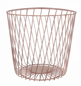 Modern Metal Wire <b>Storage</b> <b>Basket</b> Rose <b>Gold</b> Nordic Style Multi Purpose Organizing Container For Kitchen Living Room - Product Image 1