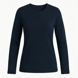 T-shirt à manches courtes col rond personnalisé pour femmes, couleur personnalisée, polyester satiné de haute qualité, pré-rétréci, GOTS Premium, doux, coupe classique - Product Image 1