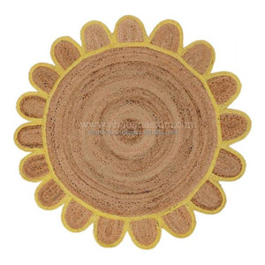 Tapis rond en jute pour la maison Tapis décoratif en jute tressé à la main Tapis de salon du fabricant indien - Product Image 6