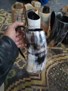 Cuerno para Beber Vikingo Natural Pulido de Búfalo, Taza de Cerveza Hecha a Mano Ecológica, Estilo Náutico, Calidad Premium de la India en Venta - Product Image 6