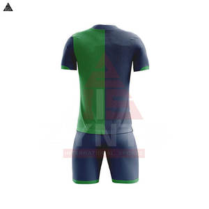 Maillot de football personnalisé avec logo imprimé, tenue d'équipe de sport, maillot de football à séchage rapide, designs d'uniformes de football, maillot de football bleu, ensemble de maillots de football - Product Image 2