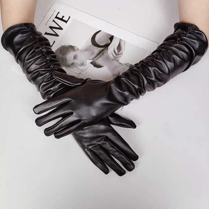Guantes de Seguridad HARAZ INTERNATIONAL para Mujer, de Cuero, Retro, con Puño Plisado, Térmicos, Ecológicos, Clásicos, para Invierno - Product Image 5
