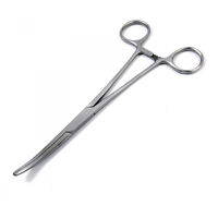 Halsted Mosquito Forceps 12,5 cm 5 inch Rechte Fijne Punt Volledig Gezaagde Kaak 1x2 Tanden Ratelvergrendelingsring Handvat