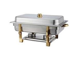 Elegant <b>Buffet</b> Chafing Dish Stainless Steel Food <b>Warmer</b> Designed for Catering Events Banquets and Hotel Use - Product Image 4