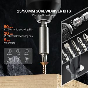101-Piece Multipurpose Drill and Driver <b>Bit</b> <b>Set</b> <b>Screwdriver</b> <b>Bit</b> <b>Set</b> for Wood Metal Cement Drilling and Screwing - Product Image 4