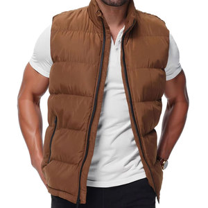 Custom Zipper Puffer Vest Men Warm <b>Quilted</b> Lightweight Sleeveless Jacket Outdoor <b>Winter</b> Insulated Padded Wear - Product Image 4