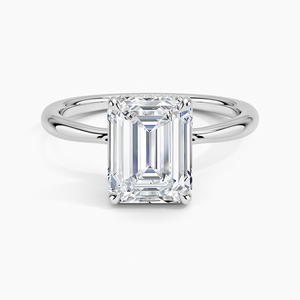 BOJ <b>Ring</b> 092 <b>Emerald</b> Cut 925 <b>Silver</b> Halo Stone Prong Setting Solitaire Diamond <b>Ring</b> 2ct D Color VVS1 Moissanite GRA Certified - Product Image 1