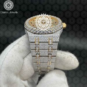Reloj de Lujo Charm_Jewells para Mujer, Acero Inoxidable, Esfera Redonda de 40 mm, Cristal de Zafiro, Cuarzo Analógico, Diseño Hueco a la Moda - Product Image 2
