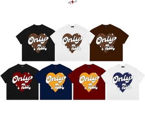 เสื้อยืดฮิปฮอปผ้าฝ้าย 100% แบบยูนิเซ็กซ์  รับออกแบบโลโก้ (พิมพ์ลายด้วยความร้อน/สกรีน) สำหรับเล่นกีฬา ชายหาด และกิจกรรมกลางแจ้ง (ทุกแบบ) - Product Image 3