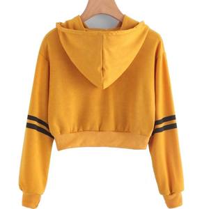 Hoodie court surdimensionné à capuche pour femme, de haute qualité, avec design personnalisable, respirant, style streetwear - Product Image 2