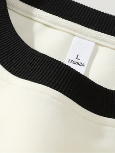 Sweat-shirt à col pour homme, nouveau t-shirt tendance à manches longues, printemps automne, couche de base élégante, 100% coton, hip hop, séchage rapide - Product Image 3