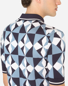 Pull-over en tricot jacquard à manches courtes pour homme, personnalisable avec logo OEM & ODM, pull de printemps, t-shirts en tricot pour homme - Product Image 4