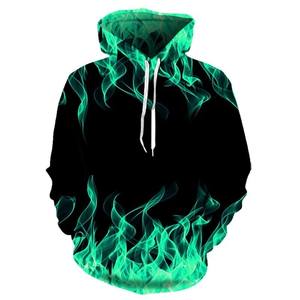 2023 nueva Sudadera con capucha de llamas multicolores para hombre, 3D Sudadera con capucha con estampado de gran tamaño, ropa de otoño a la moda - Product Image 2