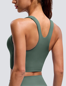 Trendy Casual Sporty Hip Hop Style Women's 100% Cotton Quick Dry Breathable Yoga Tank <b>Top</b> with Ribbed Fabric - Product Image 3