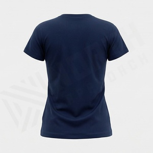 เสื้อยืดลำลองฤดูร้อนสำหรับผู้หญิง พิมพ์โลโก้ตามสั่ง ขายส่ง ผ้าฝ้ายผสมโพลีเอสเตอร์ พิมพ์ลายดิจิทัล ออกแบบสีตามสั่ง - Product Image 2