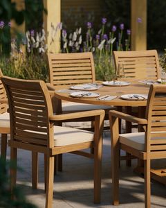 Juego de Muebles de Comedor de Teca para Patio, Comercial, para Hoteles, Resorts, Villas y Jardines Residenciales - Product Image 2