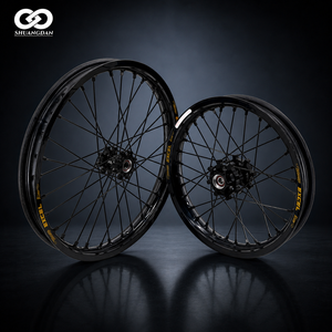 Ensemble de roues tout-terrain <span class=keywords><strong>KKE</strong></span> 19/16 pouces, 1.6x19 avant, 1.85x16 arrière, moyeux colorés pour Surron Light Bee - Product Image 2