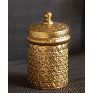 Boîte de rangement décorative en laiton et en cuivre pour Pooja et culte quotidien, Dibbi - Product Image 1