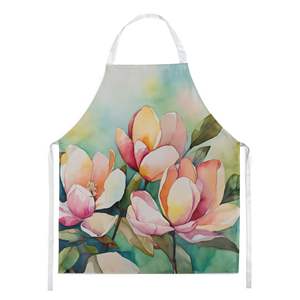 Mississippi Magnolia Aquarelle Unisexe Grand Tablier Multicolore pour Cuisine Cuisson Artisanat Jardinage-pour Femmes et Hommes Adultes - Product Image 1