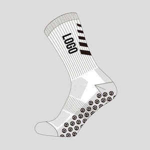 Chaussettes de sport antidérapantes avec logo personnalisé, en coton tricoté - Product Image 5
