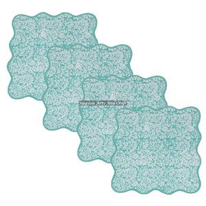 Serviettes de table festonnées de luxe pour mariage, vente en gros, haute qualité, en coton, pour hôtels et restaurants, imprimées, en stock - Product Image 1