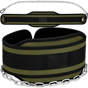 <b>EVA</b> Neoprene Weightlifting Dip Belt Steel Chain Customizable Design Breathable Waterproof Gym Training Belt - Product Image 3