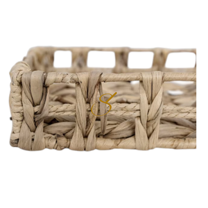Bandejas de Mimbre de Jacinto de Agua: Decoración Rústica Boho para el Hogar - Product Image 2