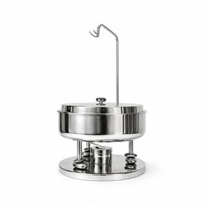 Recipiente para Calentar Comida de Acero Inoxidable Plateado de Primera Calidad, Antiadherente, Duradero, con Soporte Decorativo, Calentador de Comida de Lujo para Buffet, Bodas y Catering - Product Image 4