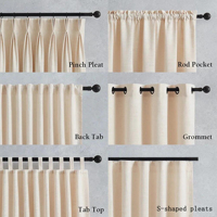 Cortinas de Tul Texturizado de Diseño, Tela Mezclada de Lino y Poliéster, Categoría de Producto al por Mayor: Cortinas y Cenefas