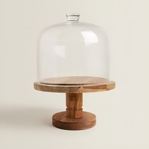 Cúpula para Pastel de Madera de Alta Calidad con Cubierta de Vidrio para una Durabilidad Prolongada y una Elegante Solución de Exhibición en la Cocina - Product Image 3