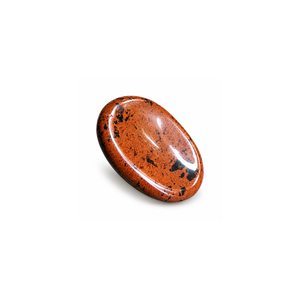 Pierre de méditation ovale en jaspe rouge naturel poli pour soulager le stress, la méditation et la décoration intérieure - Product Image 1